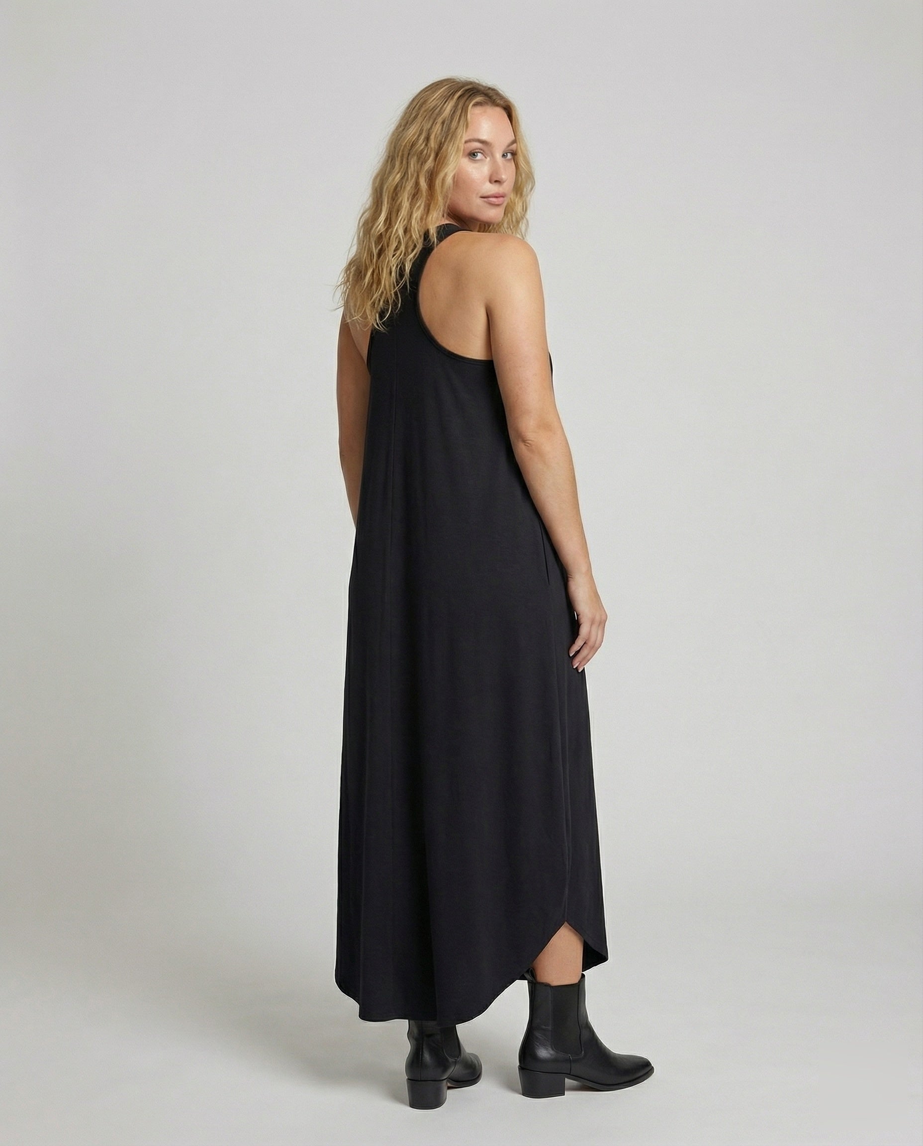 Women Tulip Maxi Dress with Slim Straps