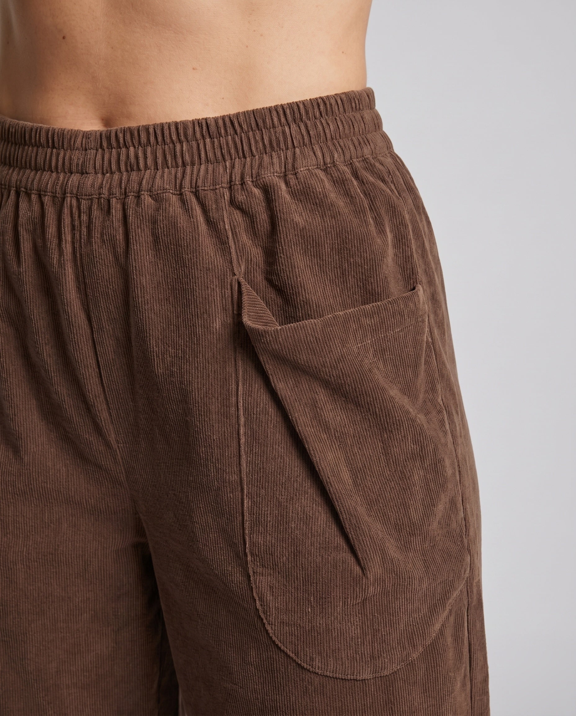 Women casual and comfortable cord pants with a wide cut