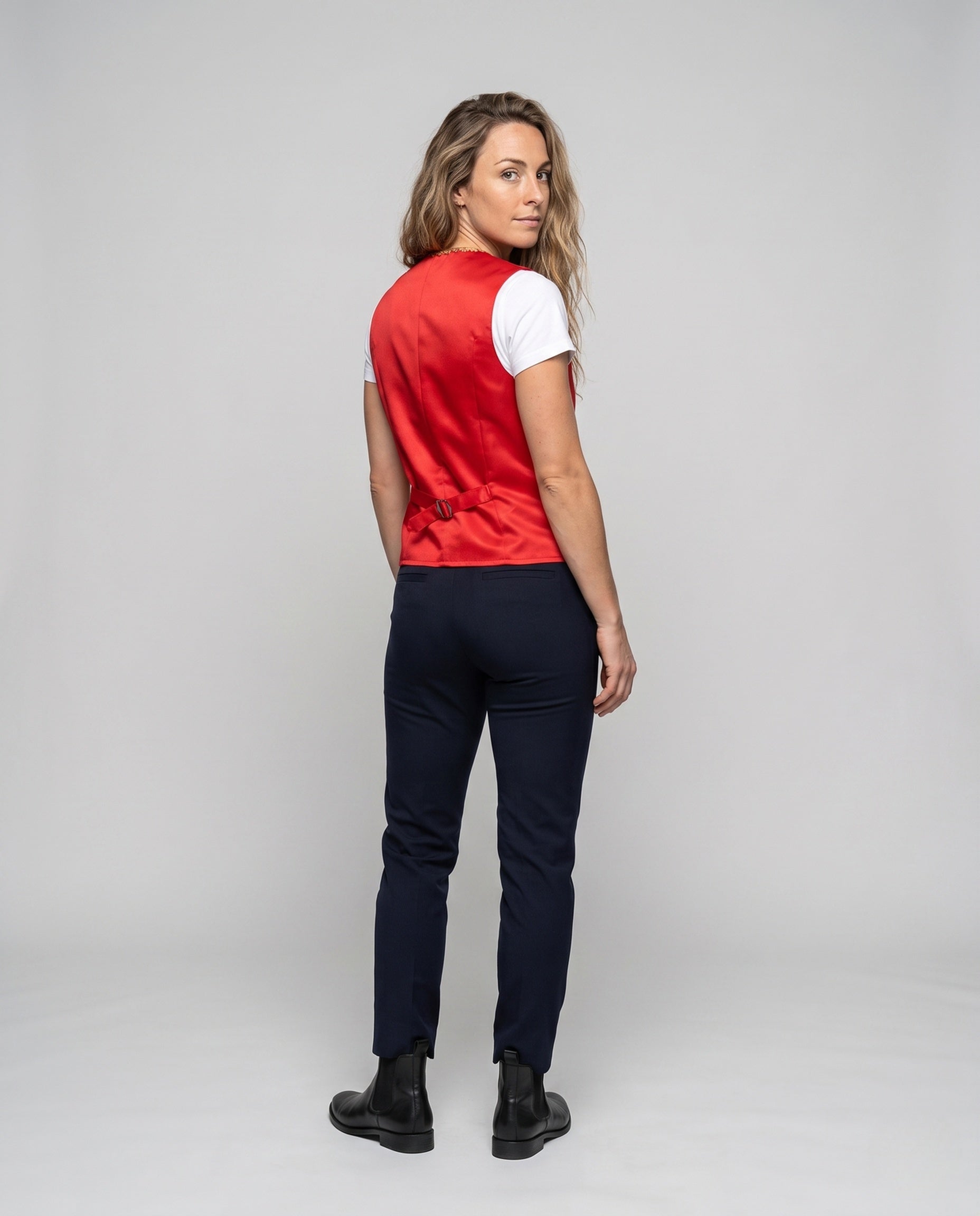 Women's Elegant Stand Collar Vest with Artful Decorations Chichicherry