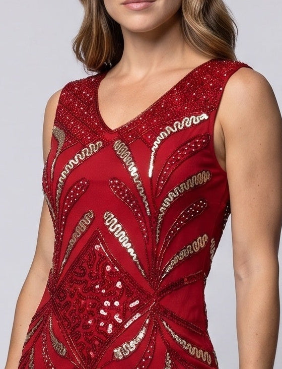 Women Elegant Fringe Cocktail Dress Chichicherry