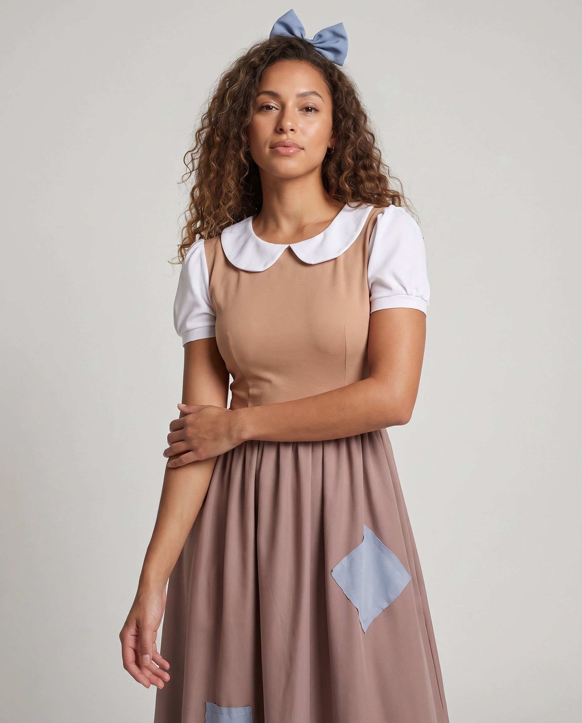 Women's Enchanting Costume Dress with Sleeves and Delicate Details Chichicherry