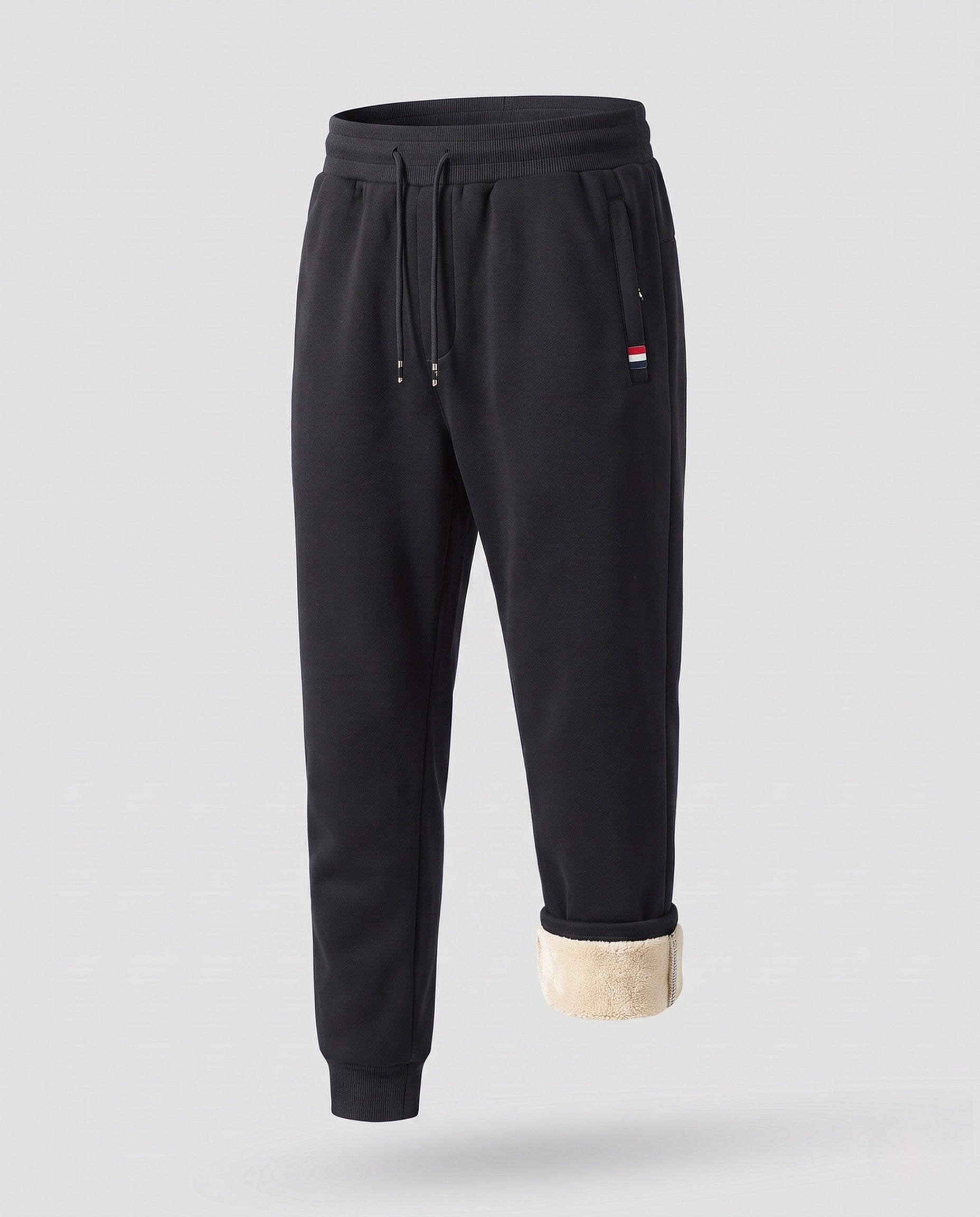 Men's Insulated Thermal Jogging Pants with Teddy Lining & Elastic Drawstring Waistband Chichicherry