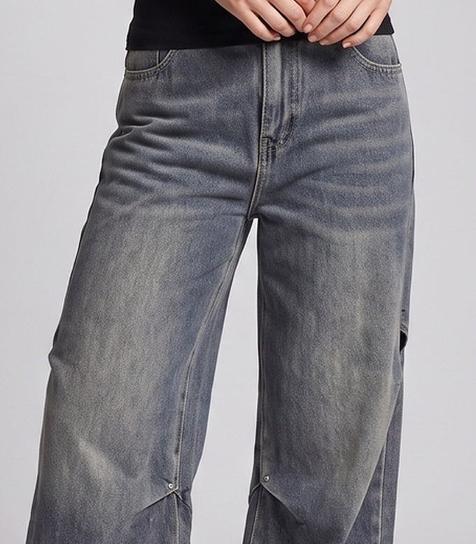 Women's Casual Loose Denim Pants Chichicherry