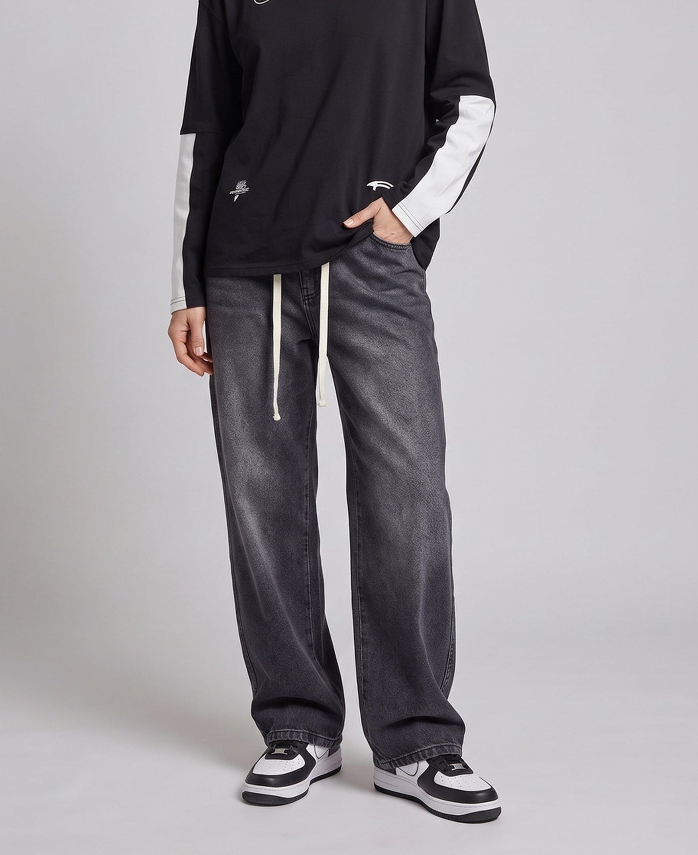 Women Casual Wide Leg Jeans Chichicherry