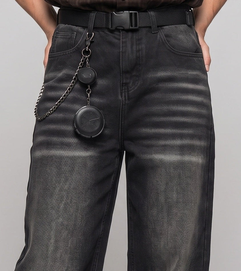 Women Wide-Cut Jeans with Extravagant Applications Chichicherry
