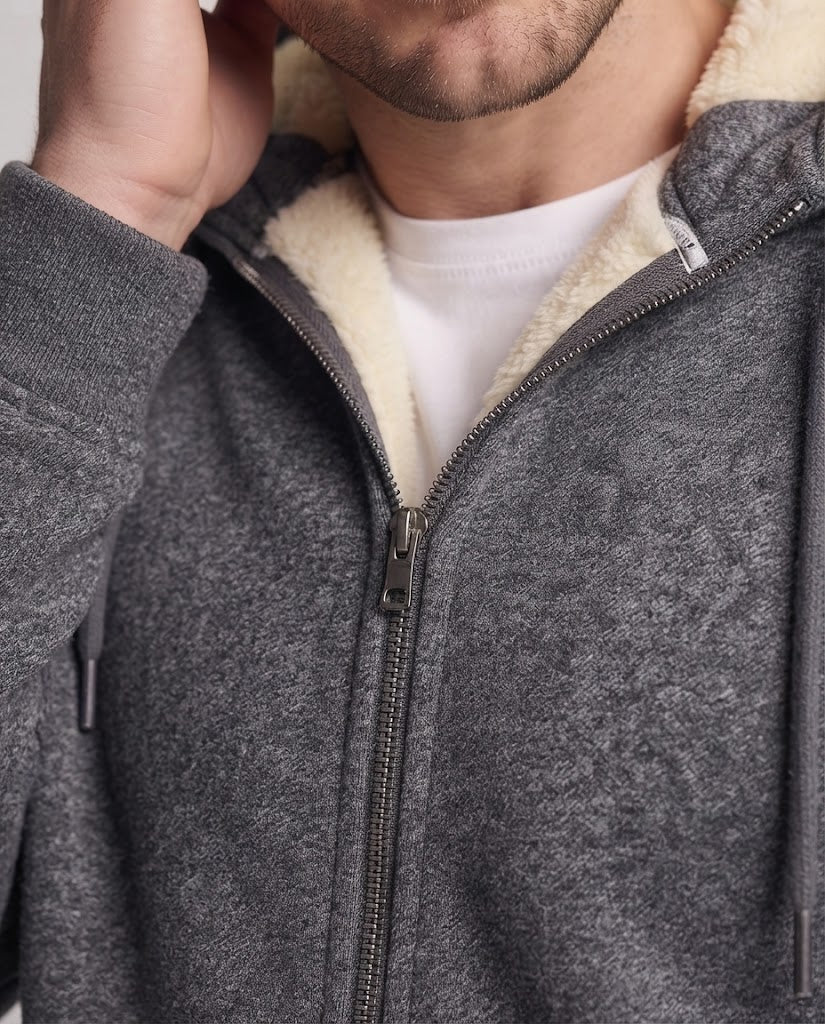 Men's Cozy Fleece Jacket with Hood Chichicherry