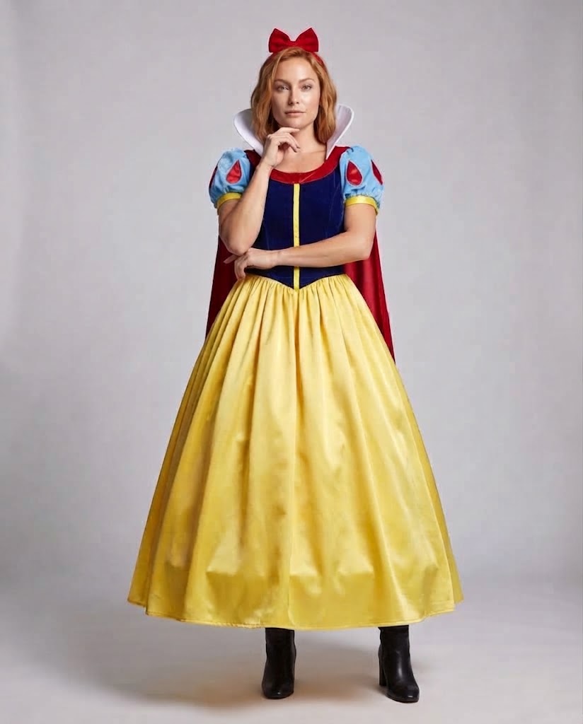 Women Disney Princess Costume with Shimmering Skirt Chichicherry