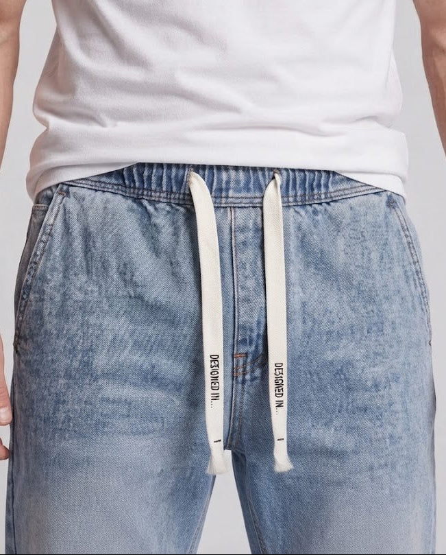 Men Comfortable Loose Denim Pants Chichicherry