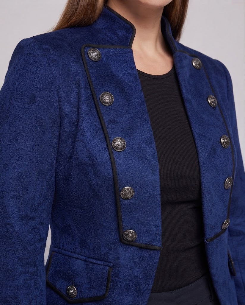 Women's elegant tailcoat with asymmetrical hem and ornate buttons Chichicherry