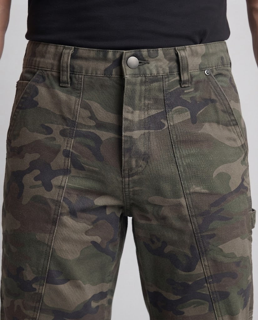 Men's Stylish Cargo Pants with Camouflage Pattern Chichicherry