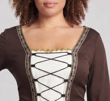 Women elegant medieval dress with shimmering accents Chichicherry