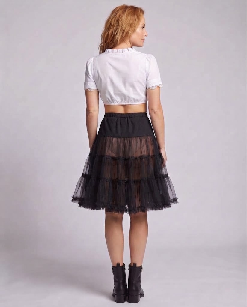 Women's tulle skirt with multi-layered ruffle design Chichicherry