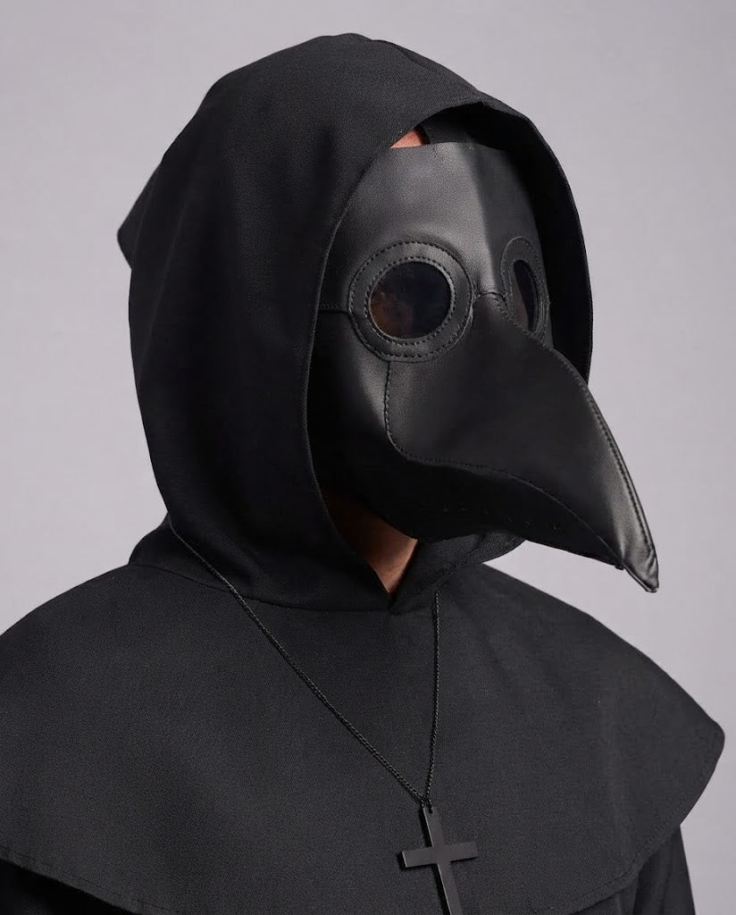 Women's monk costume with hood and ruffle elements Chichicherry