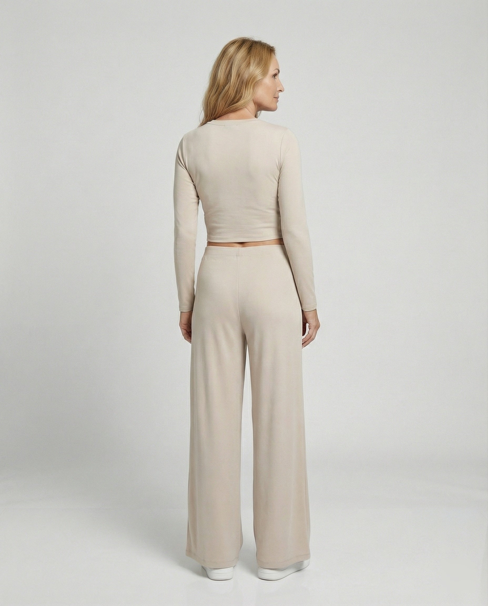 Leisure pants women with wide leg