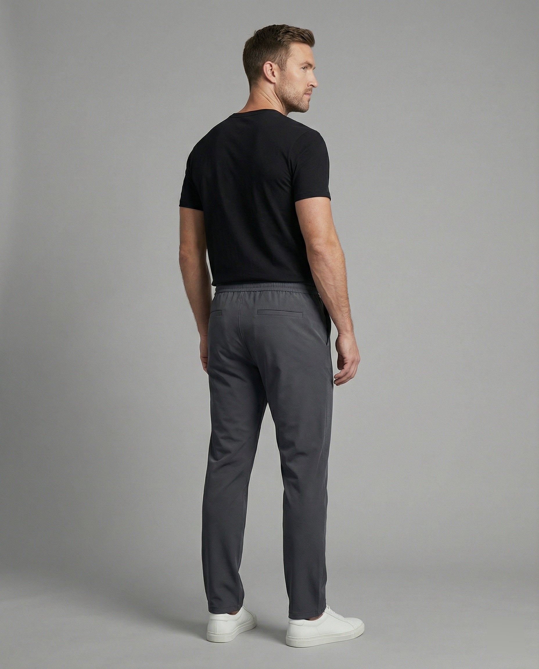 Men's Chino Pants Elastic with Drawstring