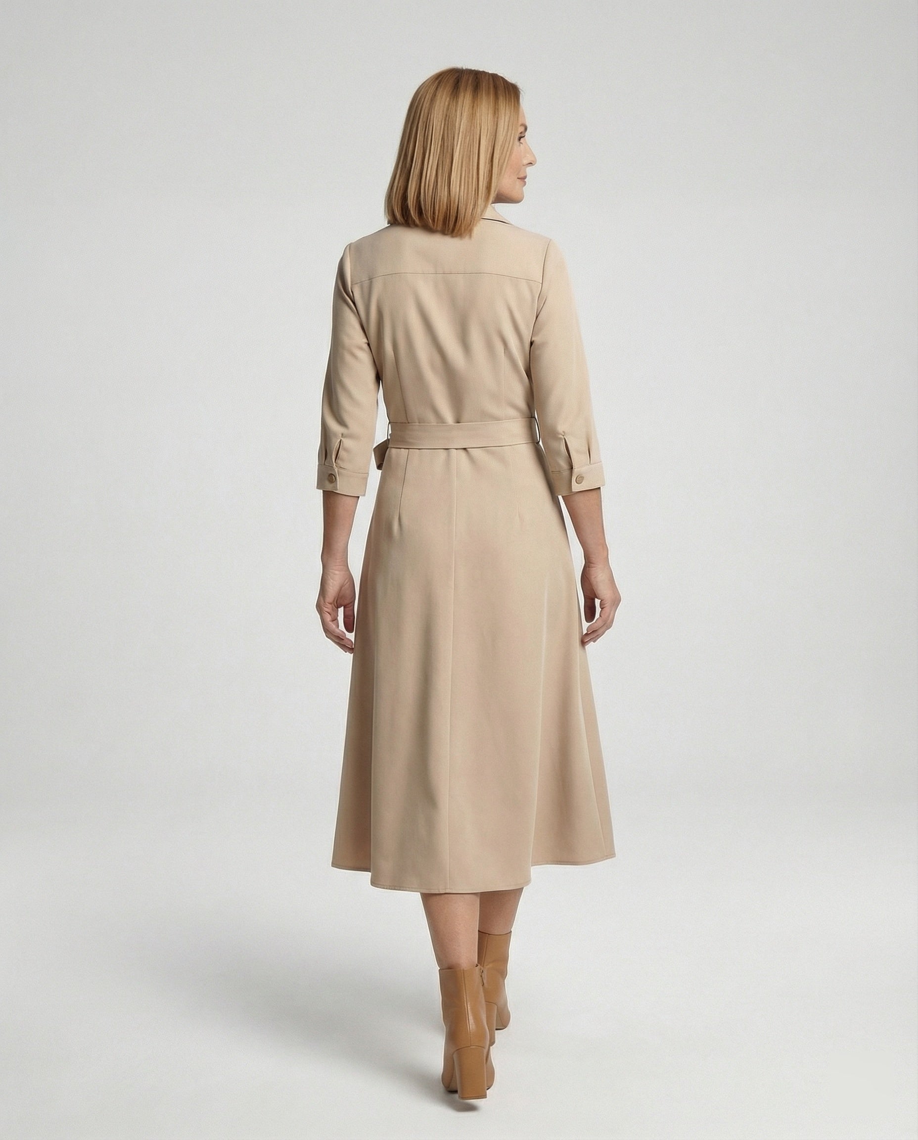 Satin Maxi Dress Wrap Look Women