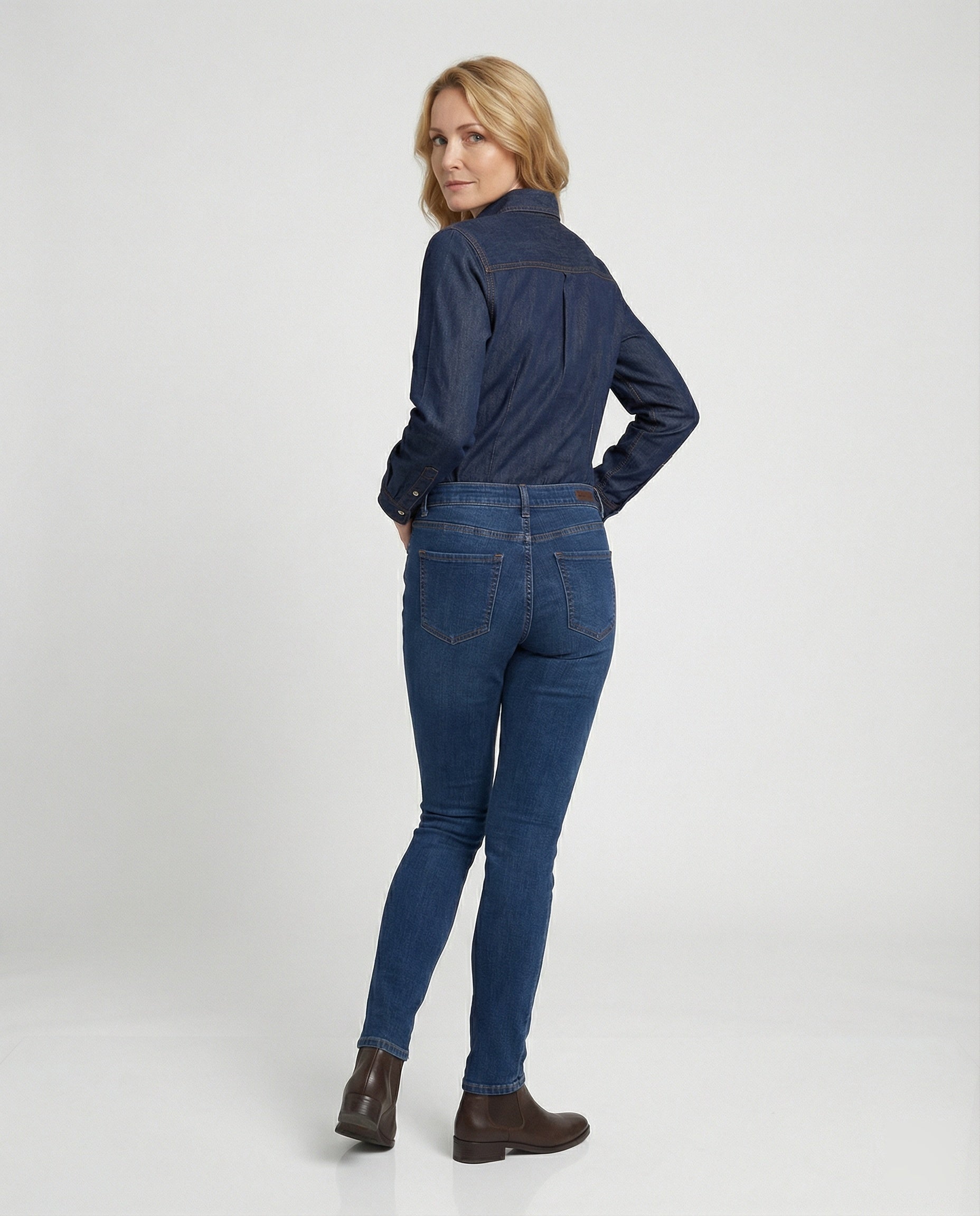 Women's Long Sleeve Shirt made of Denim