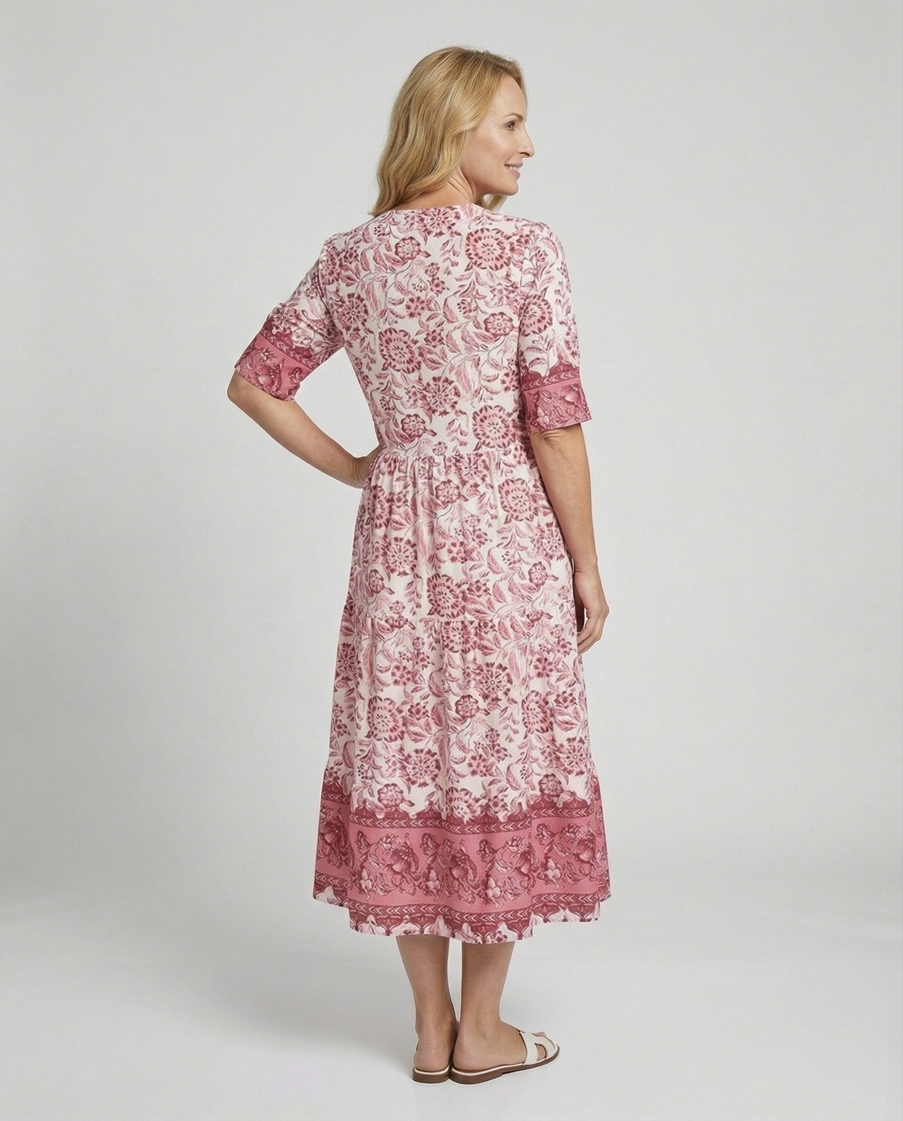Women's Maxi Dress with Floral Pattern