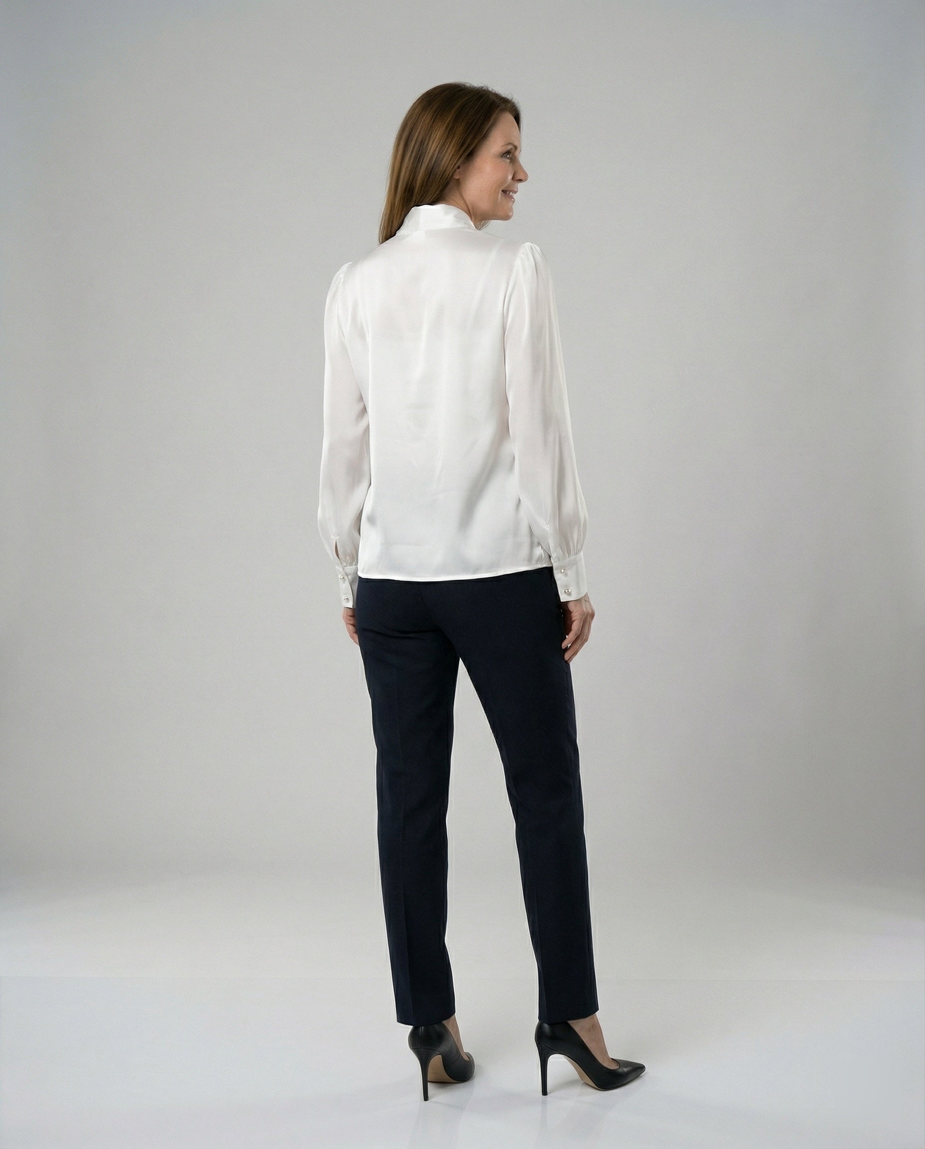 Ladies blouse with ruffle details
