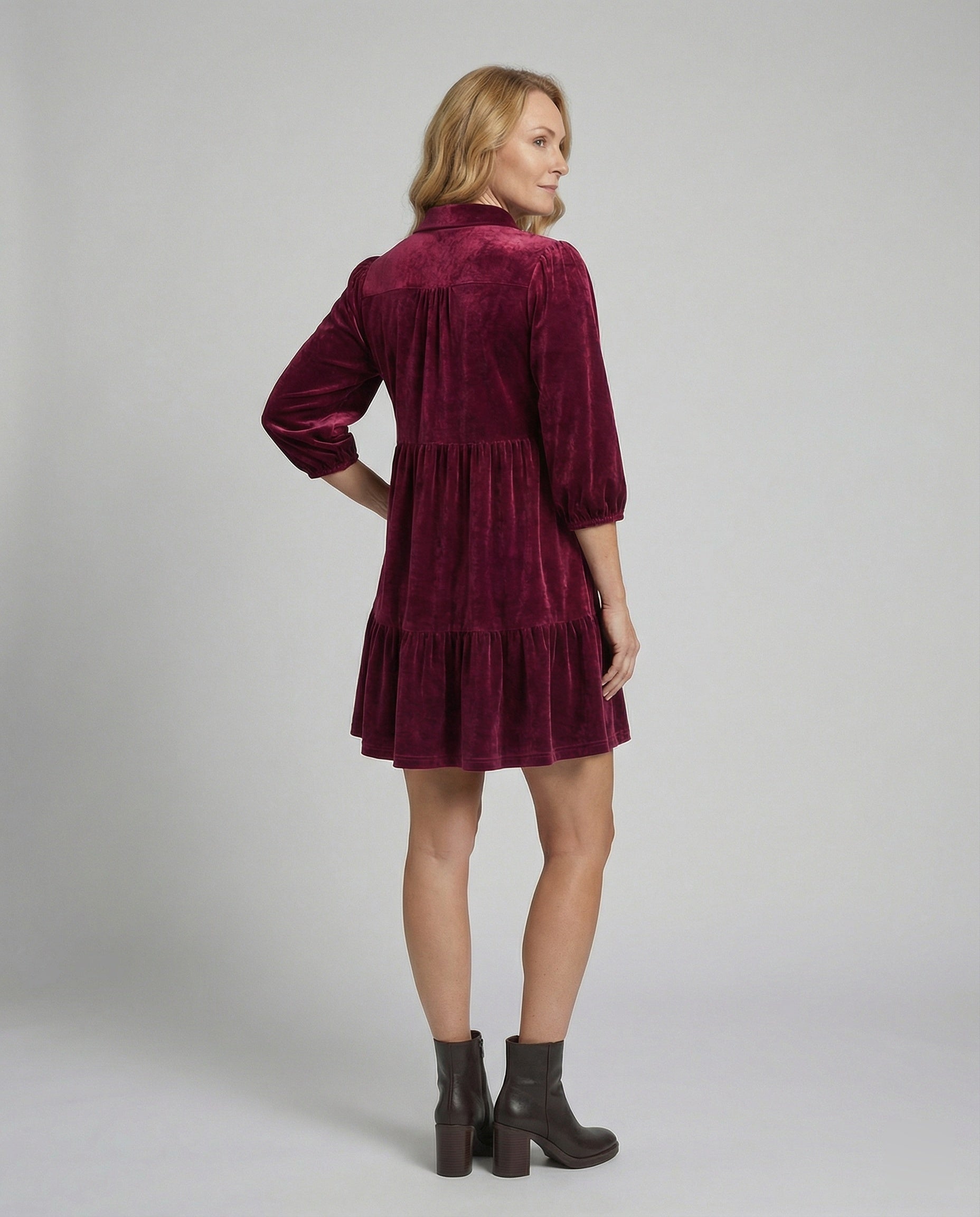 Women’s Casual Dress Velvet Babydoll