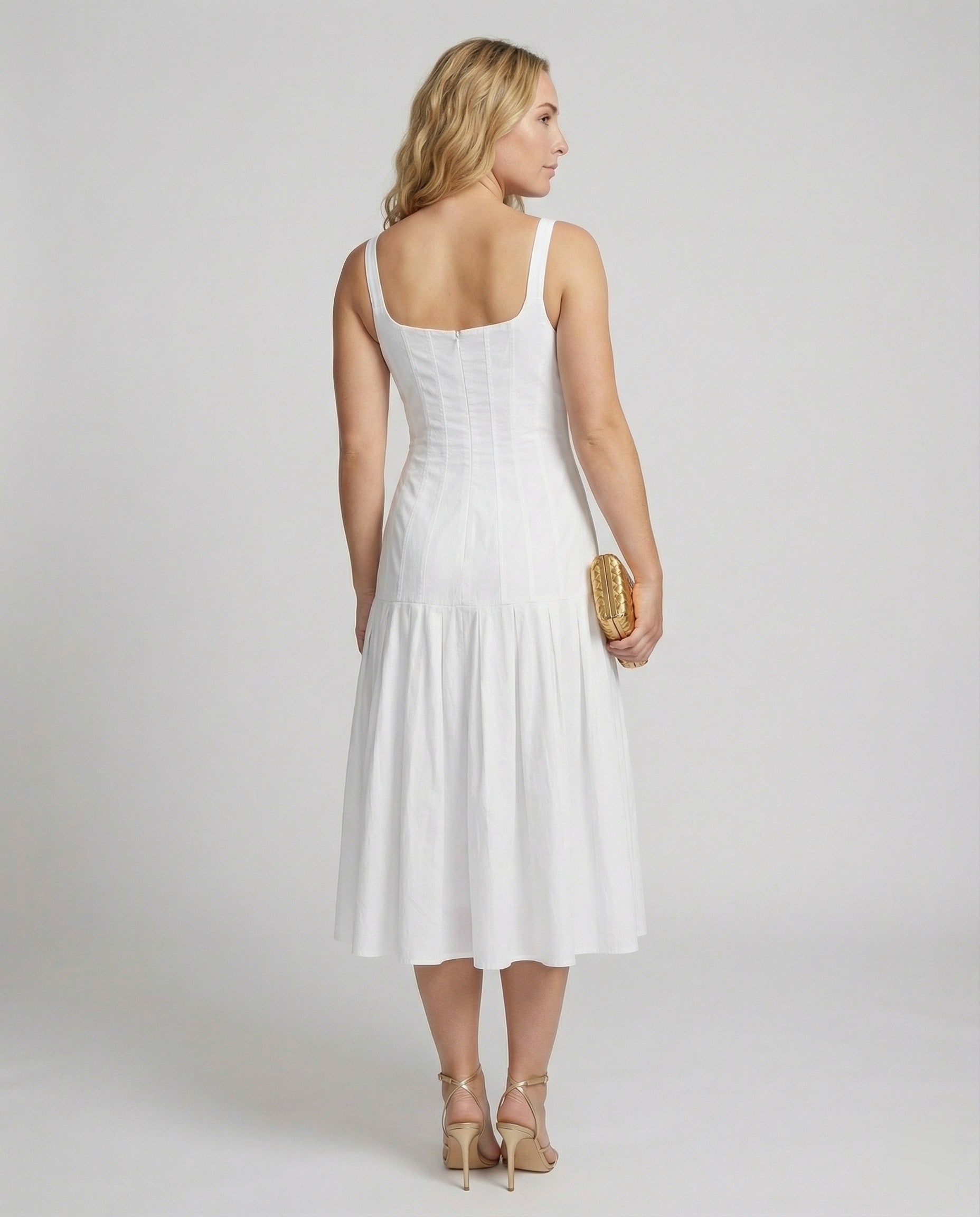 Women Midi Dress with Elegant Cut