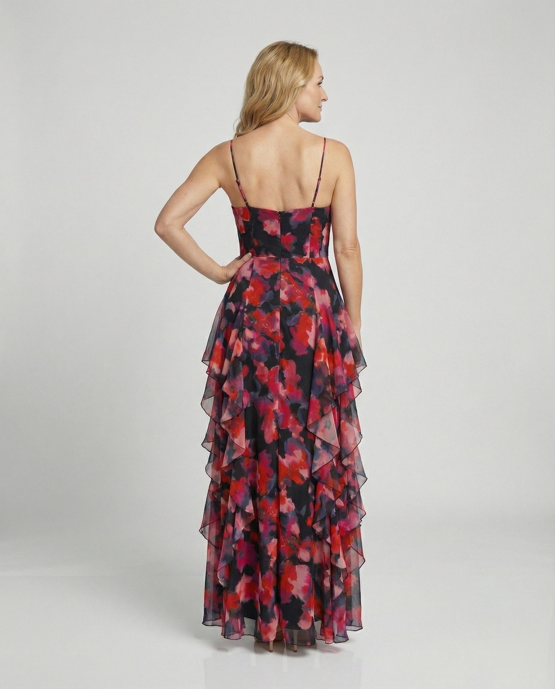 Women Flower Dress Maxi Dress Chiffon