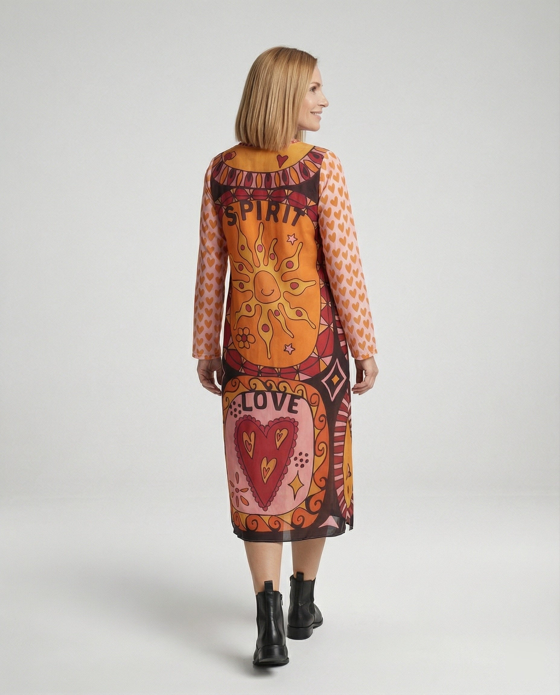 Women Midi Dress Ethno Print