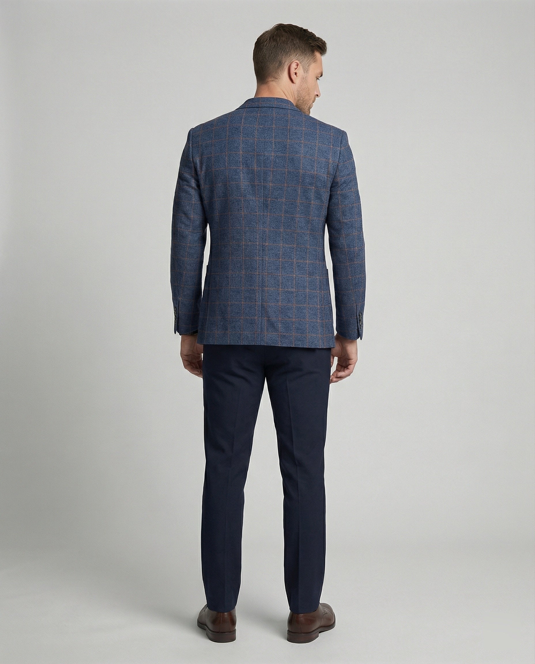 Men's Check Blazer Slim Fit Business