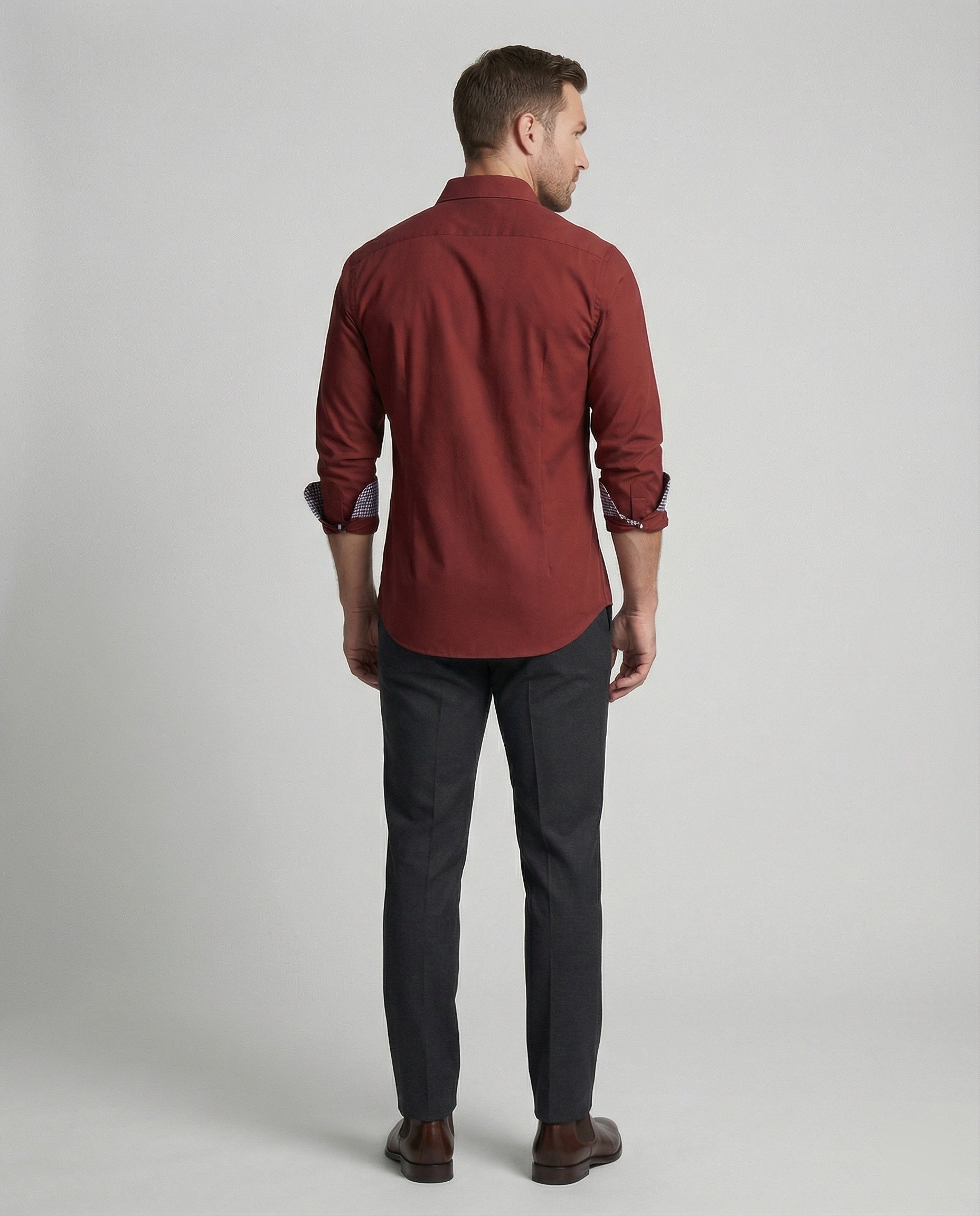 Men's Long Sleeve Business Shirt Tailored Fit