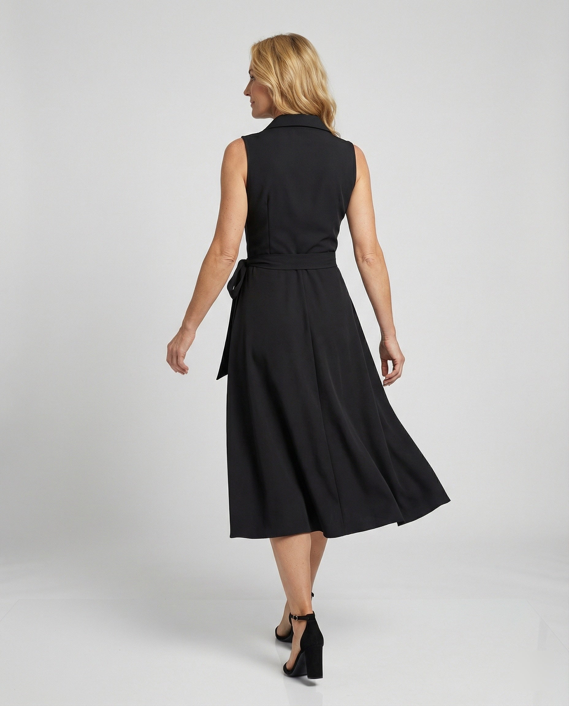 Women's wrap dress casual dress with belt