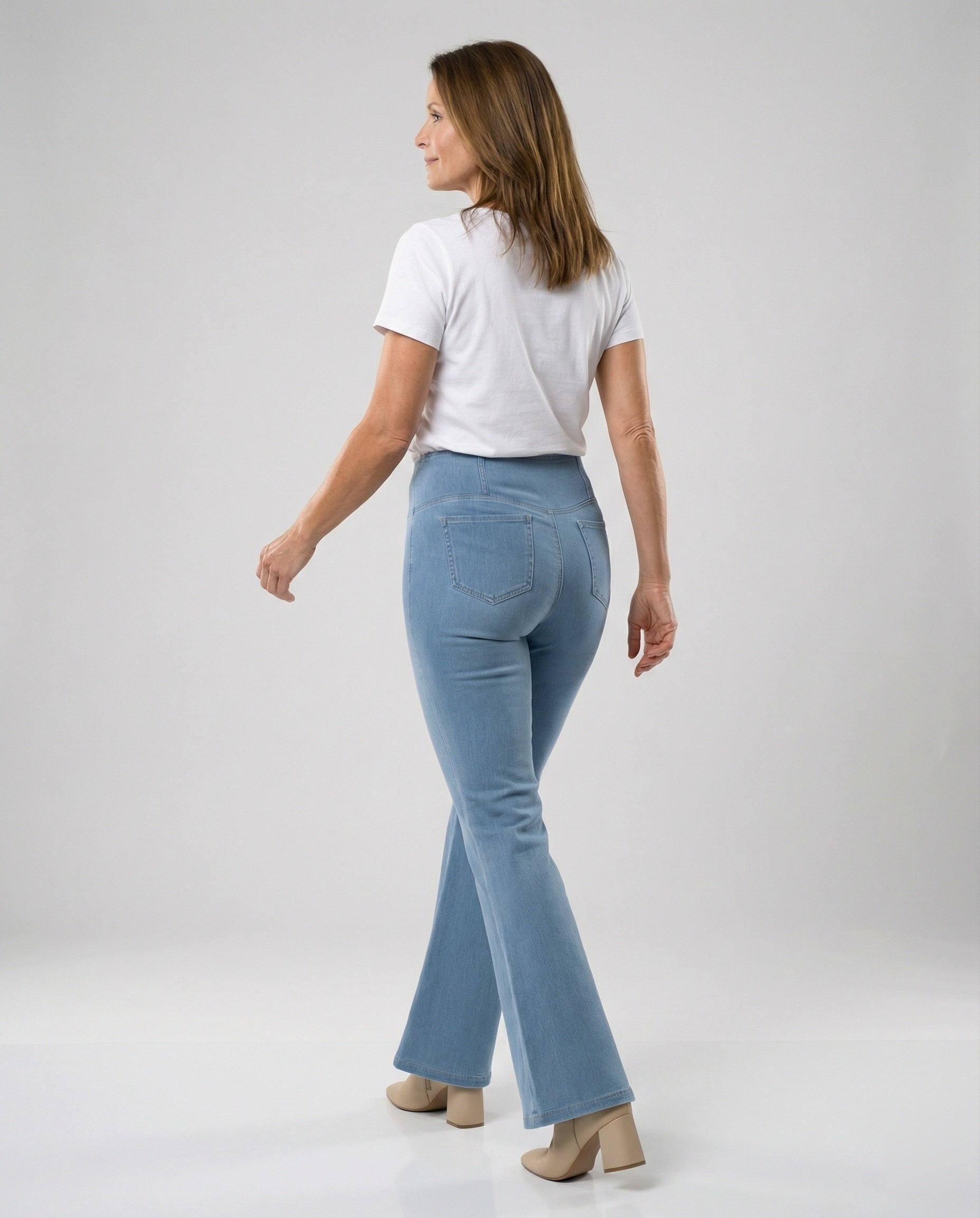 Women's Flared Trousers High Waist made of Stretch Denim