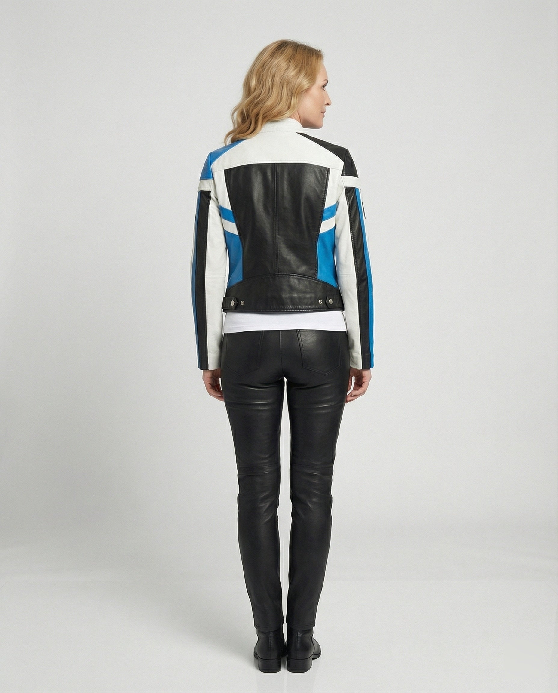 Women's Leather Jacket Black Racer