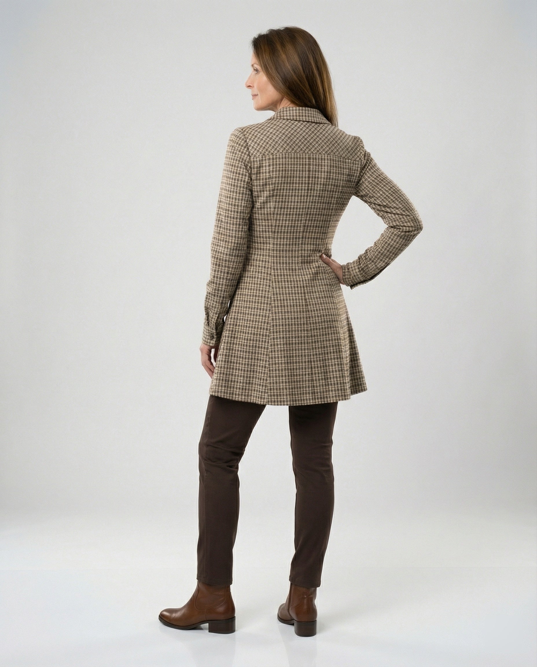 Women's shirt dress fitted