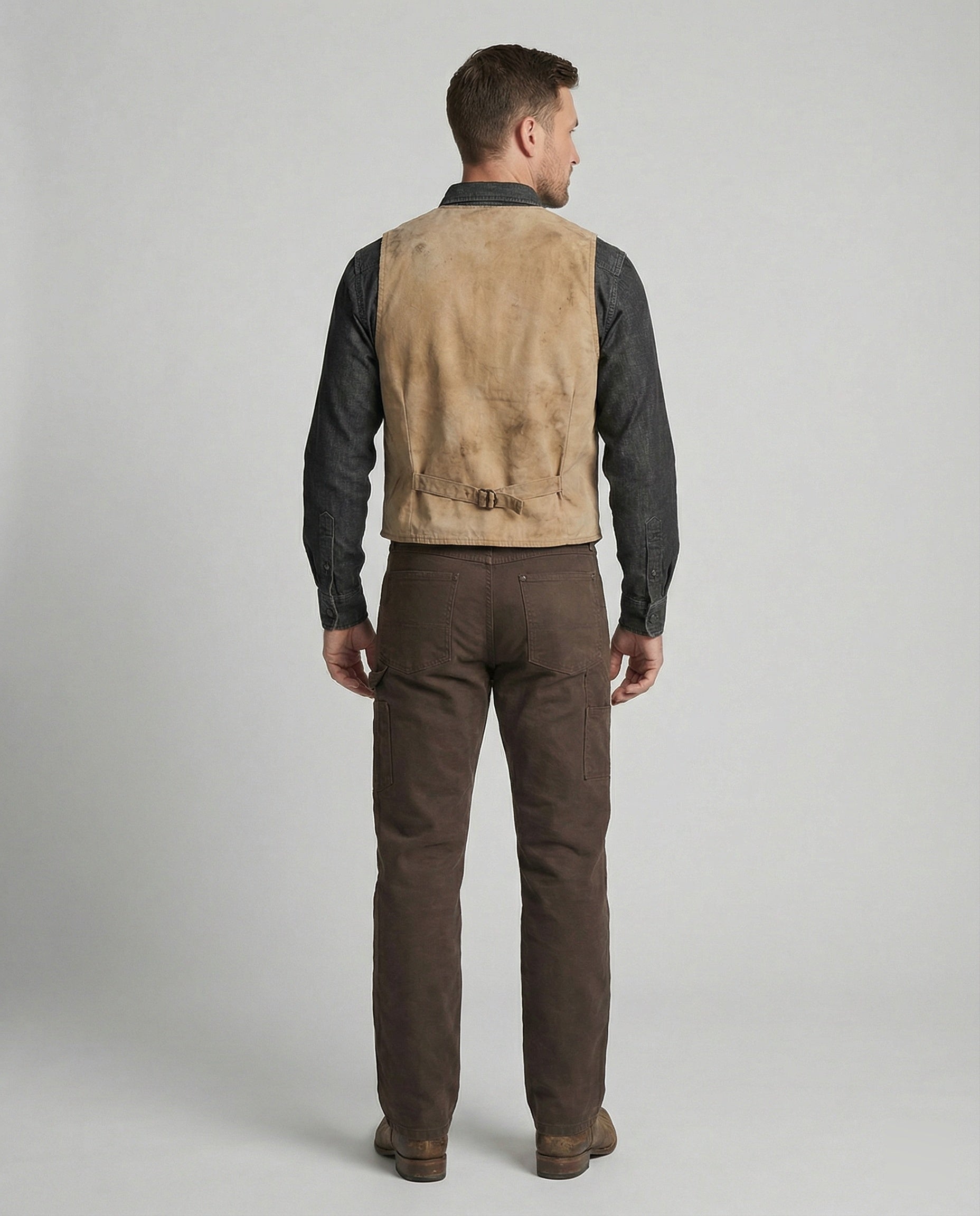 Men's Biker Jacket Leather Vest
