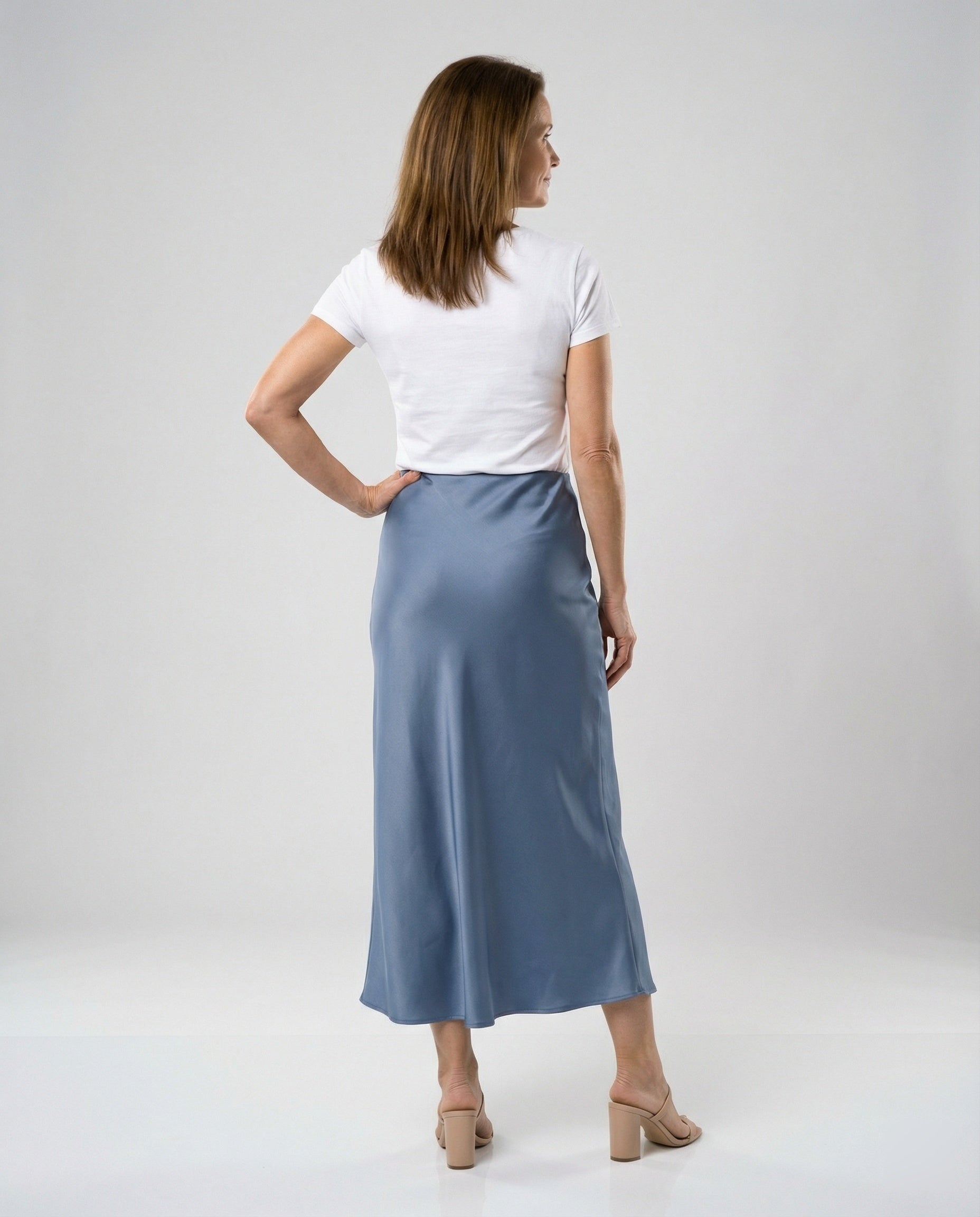 Women's Maxi Skirt Satin High Waist