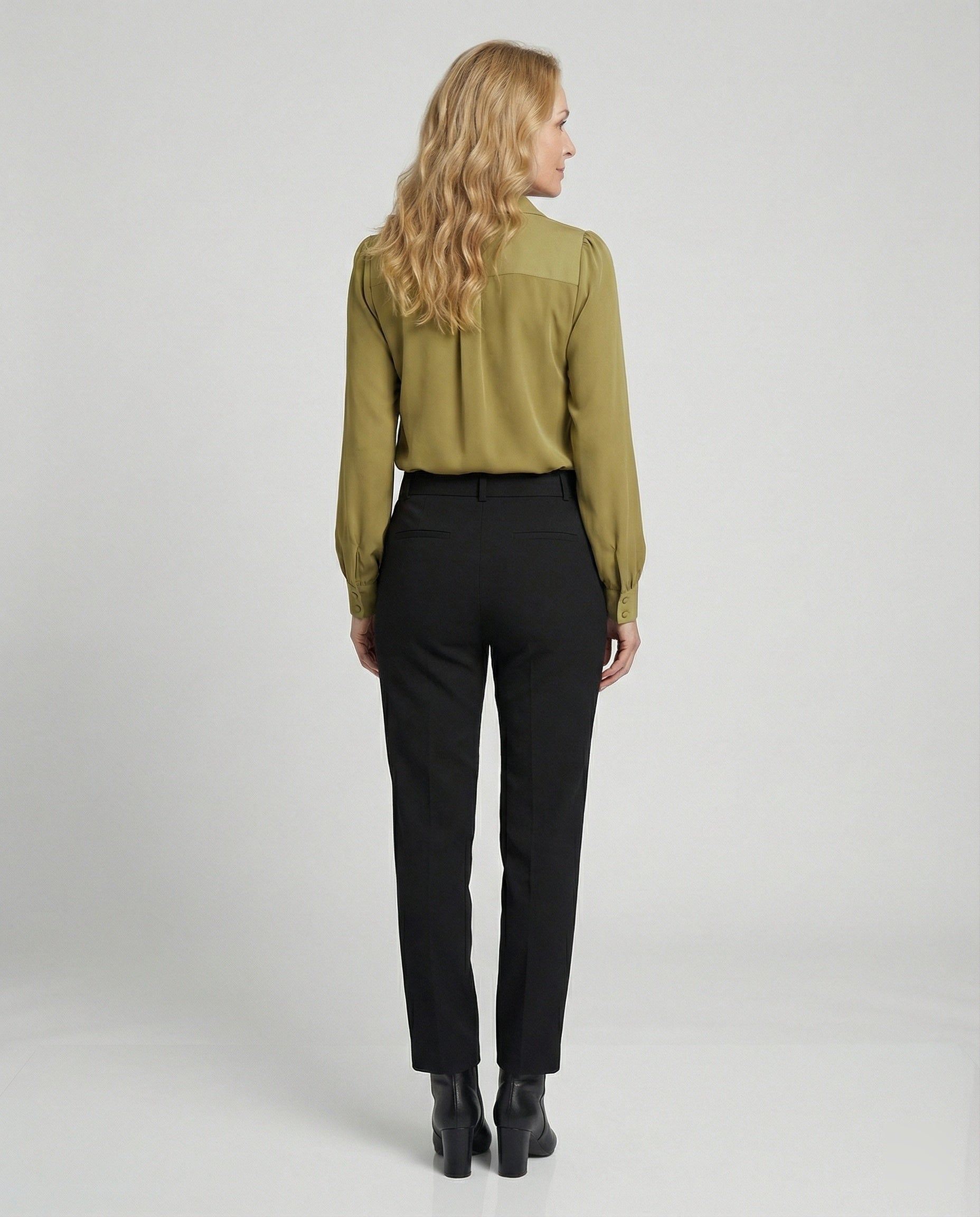 Women's blouse with modern V-neck