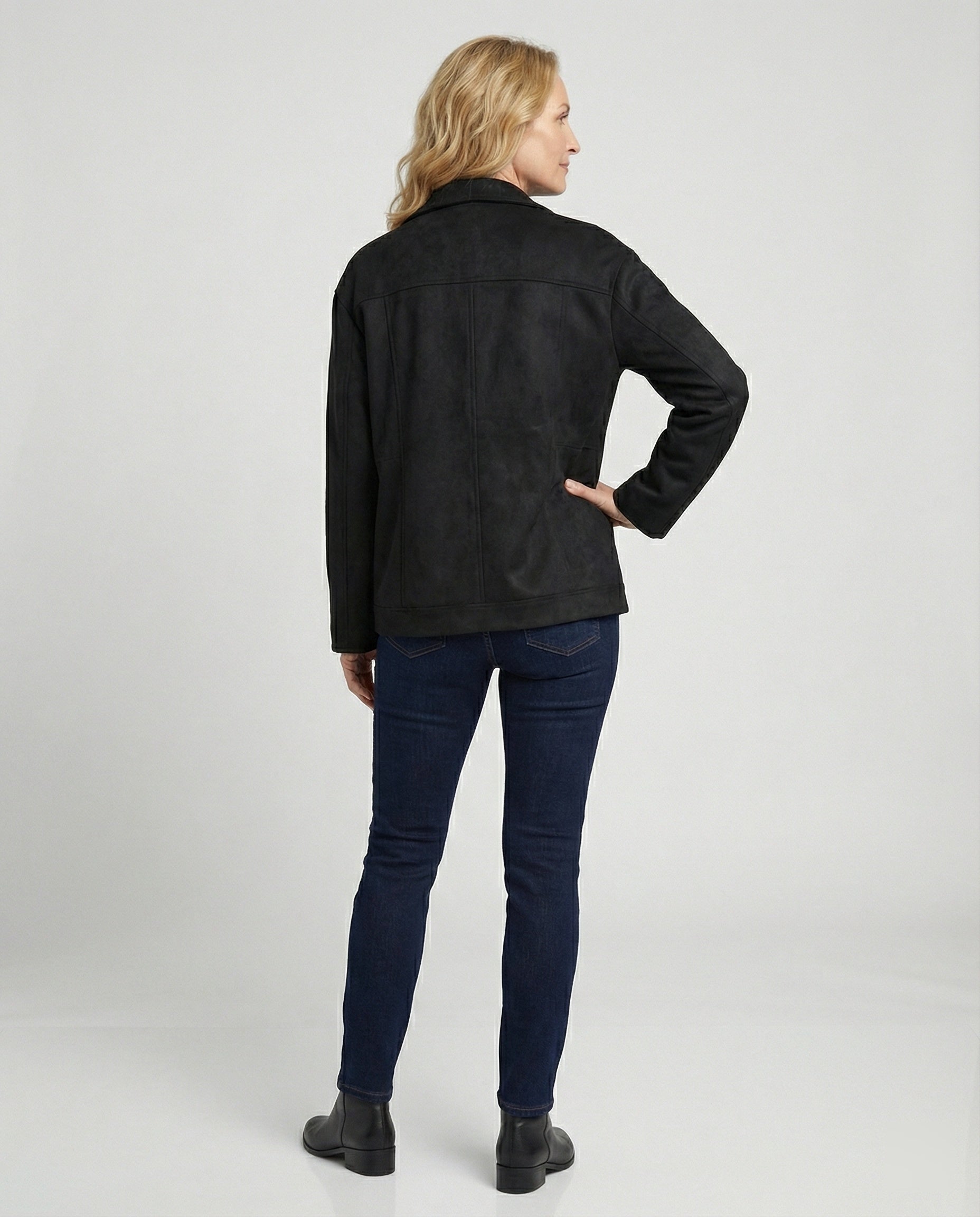 Brown Leather Jacket Women Suede