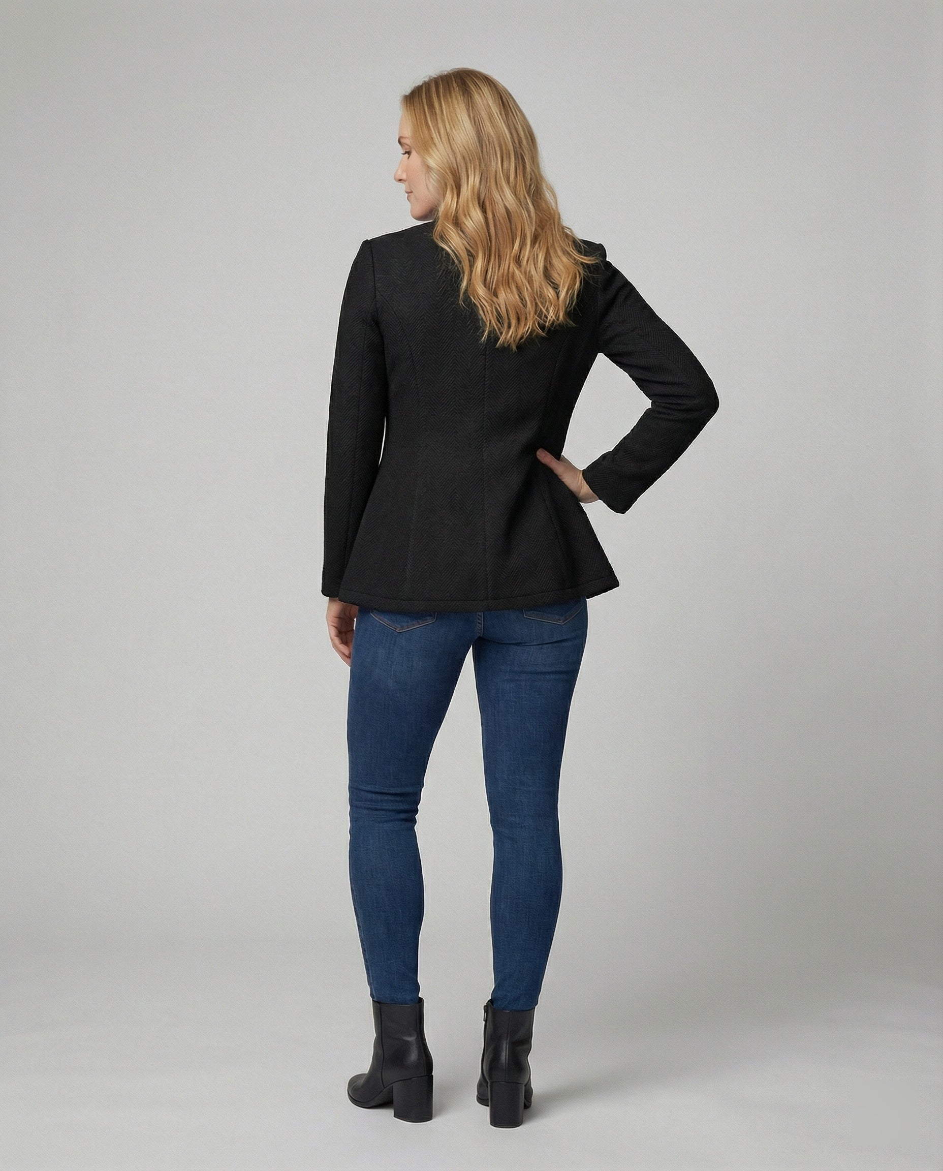 Women's Blazer Sleeveless Houndstooth
