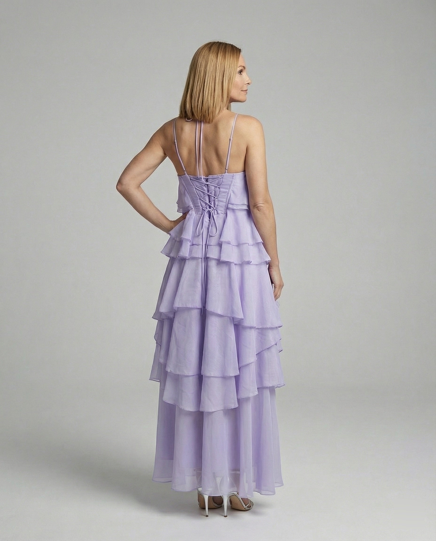 Women's summer dress short with ruffles