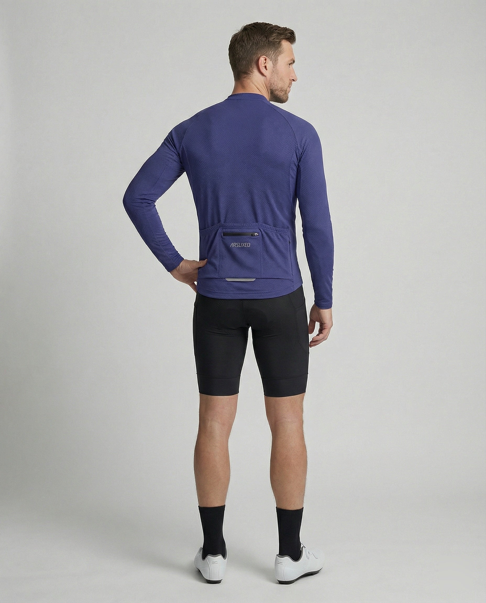 Bicycle Jersey Long Sleeve With Back Pockets Men