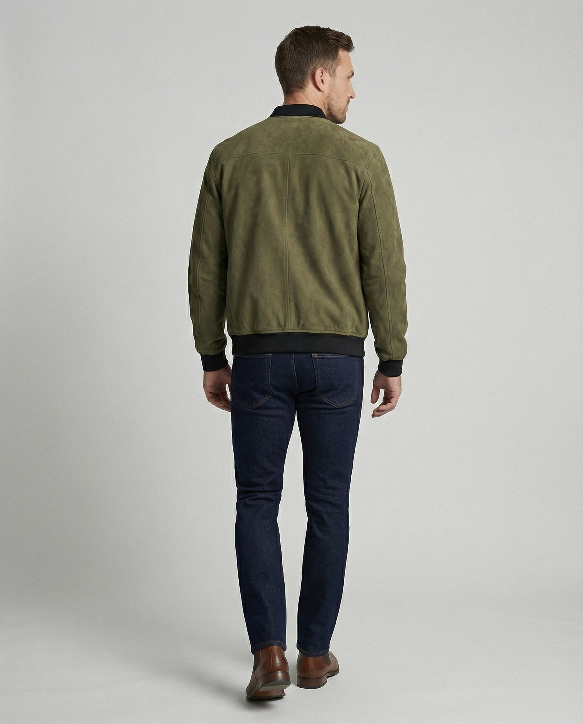 Leisurewear Men's Velour Bomber Jacket