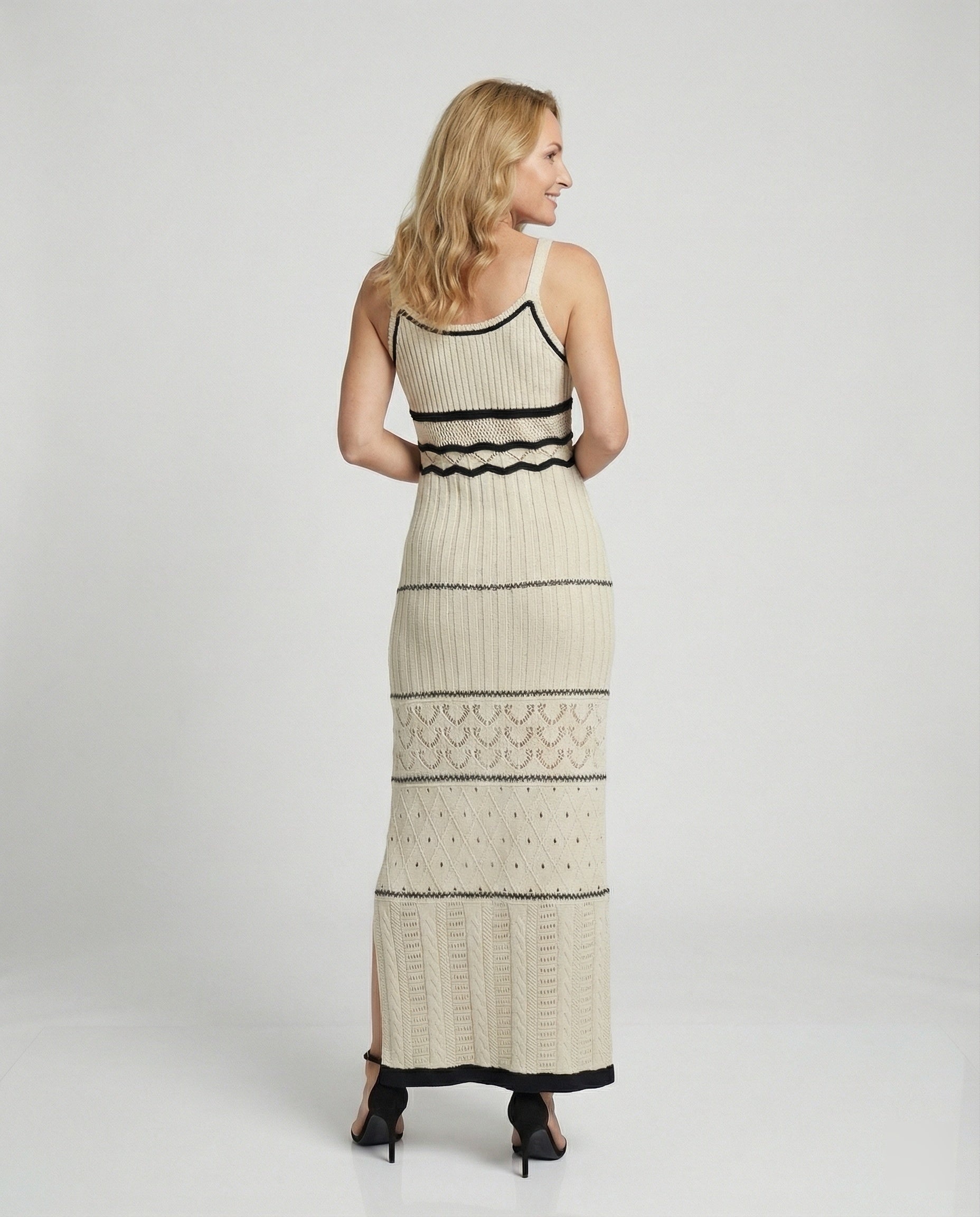 Women’s Crochet Maxi Dress with Slit
