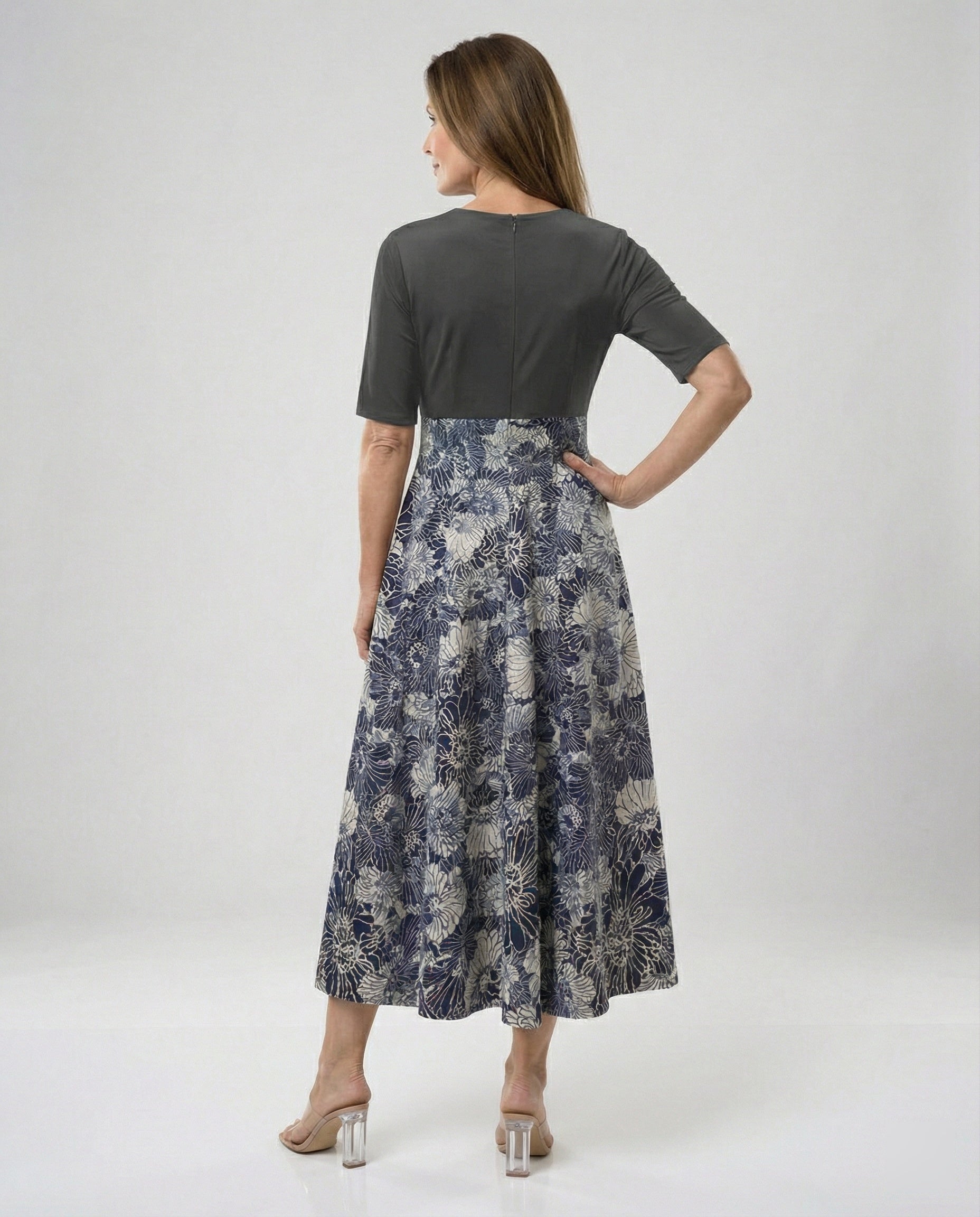 Women's Wrap Maxi Dress with V-Neck