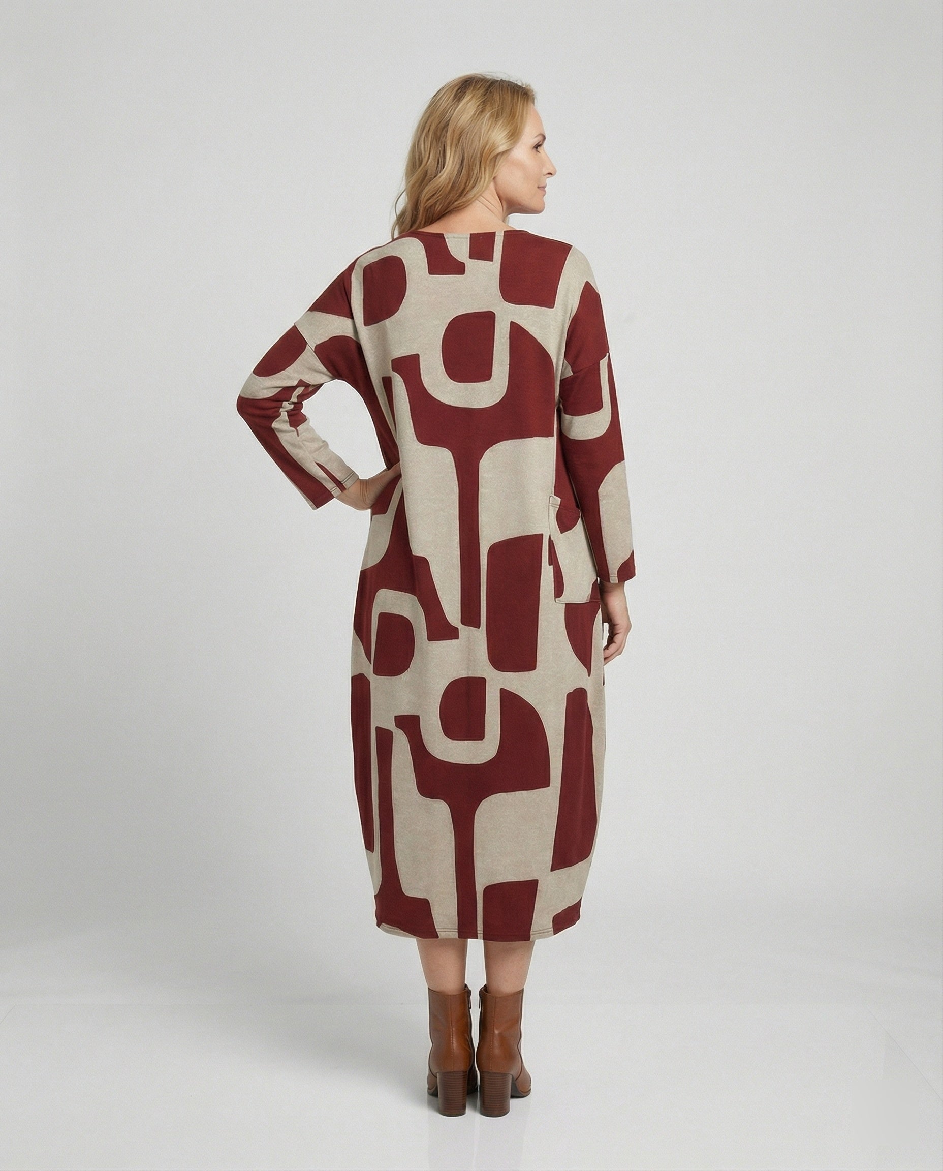 Women's Jersey Dress Long Print