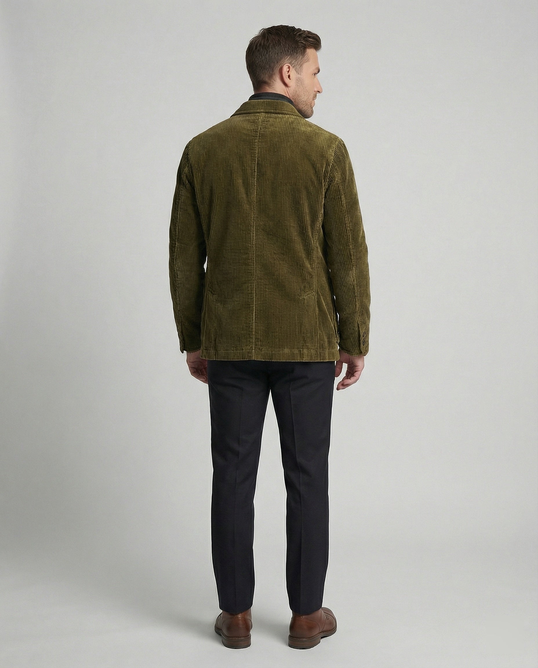Men's cord jacket with multifunctional pockets and modern cut