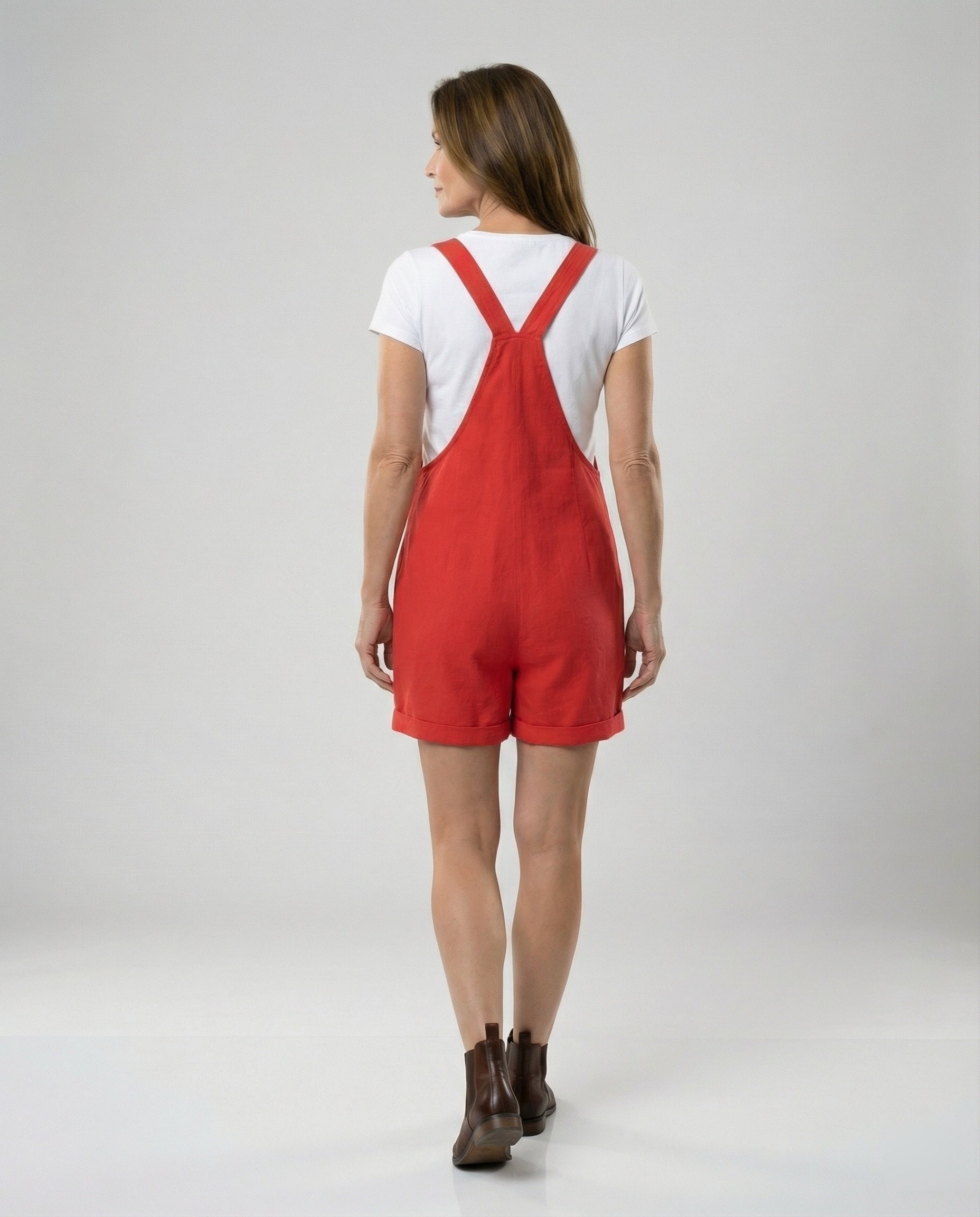 Ladies' dungaree shorts jumpsuit casual