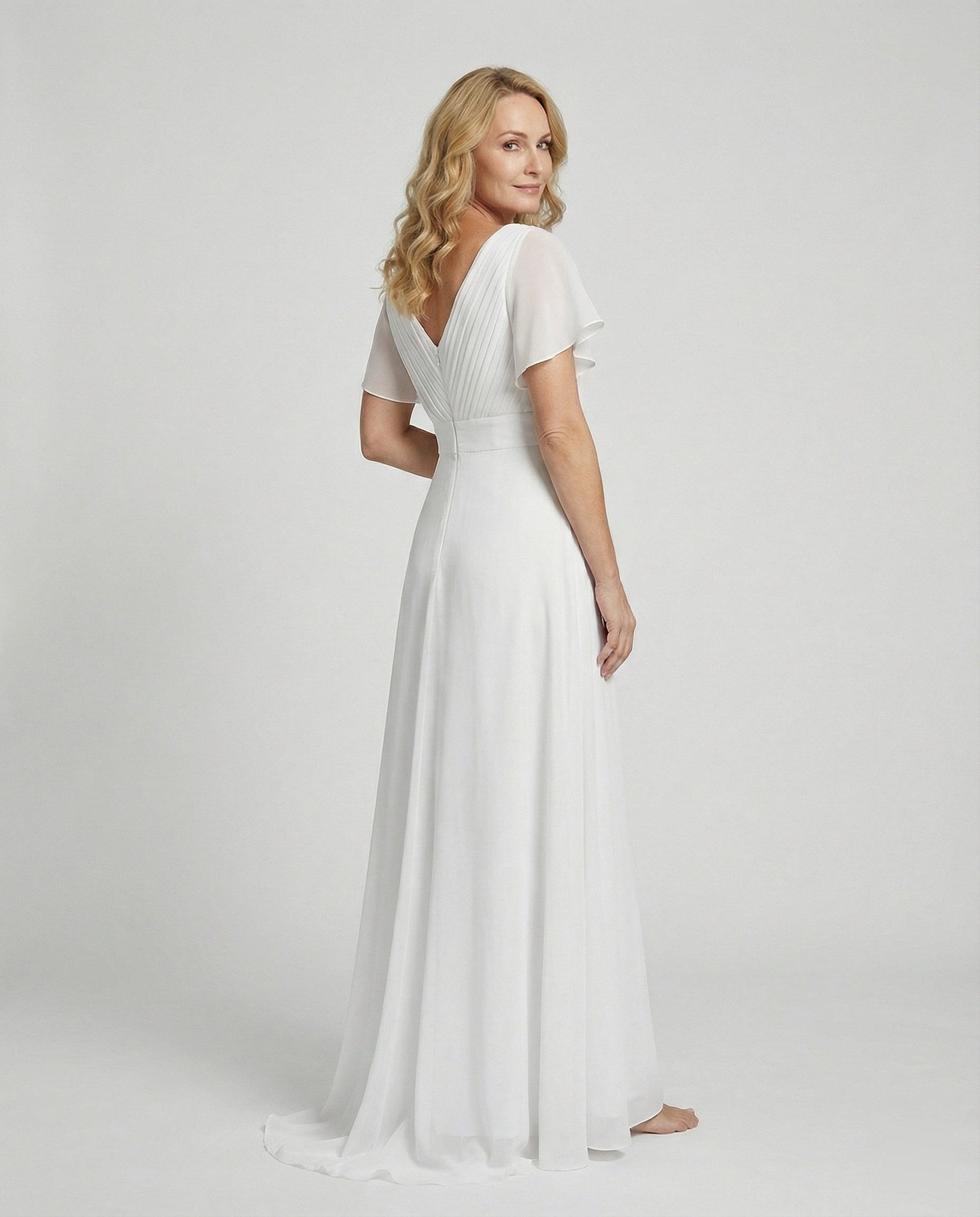 Ladies Maxi Dress Chiffon elegant pleated