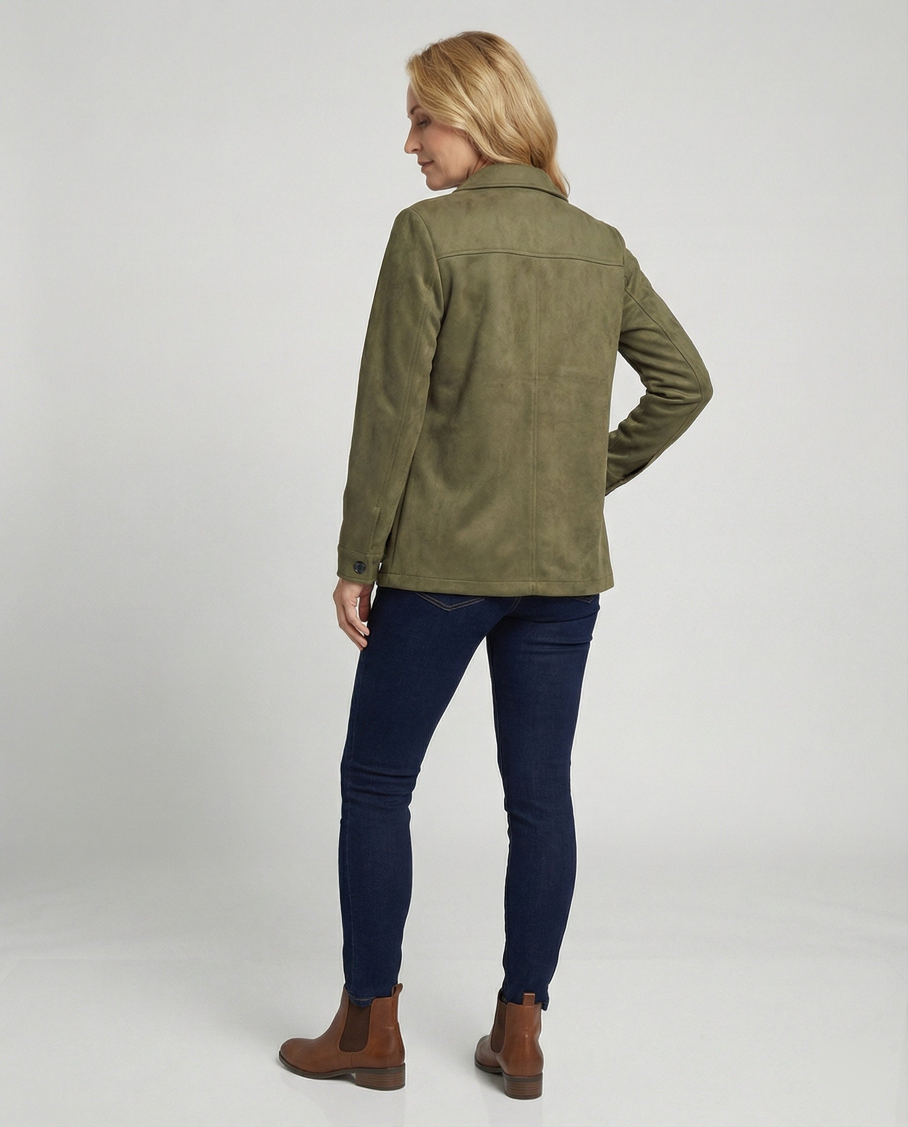 Women’s utility jacket made of suede