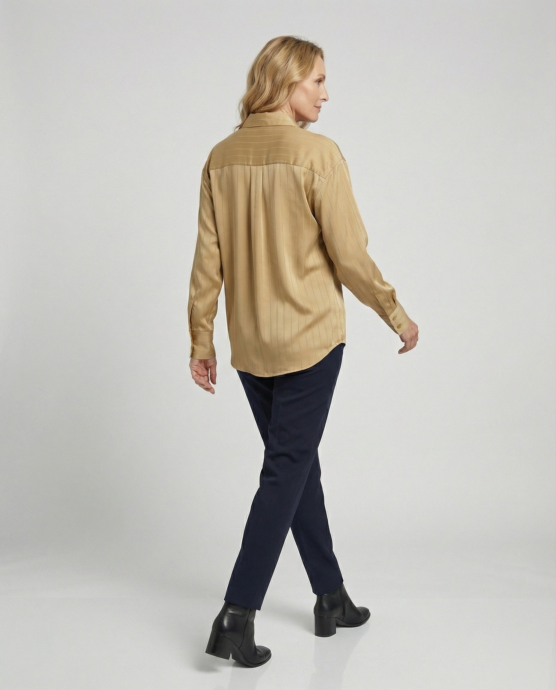 Women's blouse with striped design