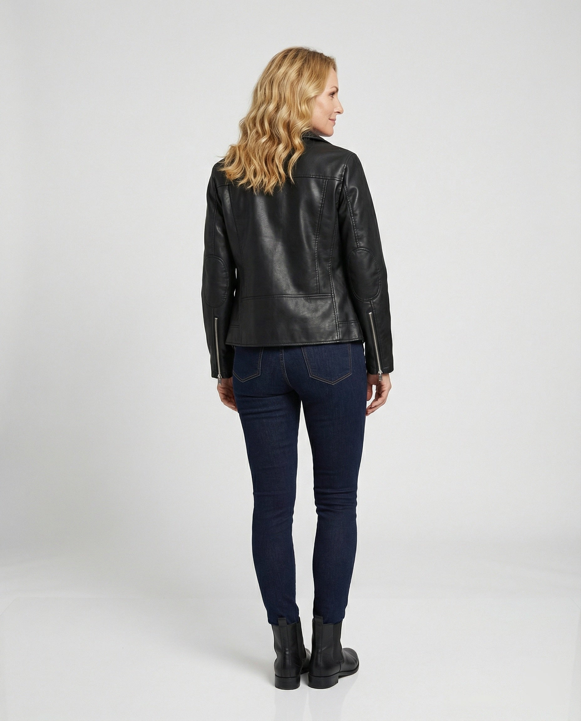 Women's Leather Jacket Black Perfecto